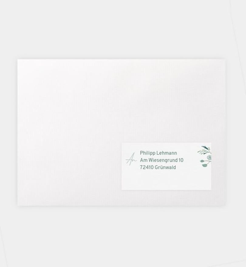 Empfängeraufkleber Hochzeit Sommerduft