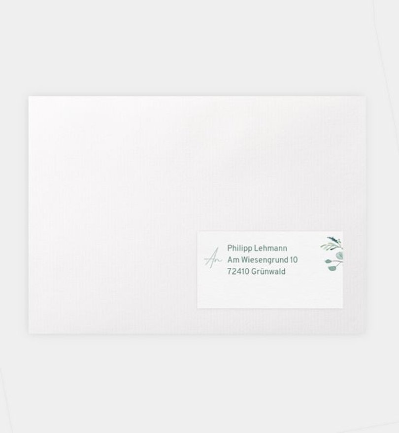 Empfängeraufkleber Hochzeit Sommerduft
