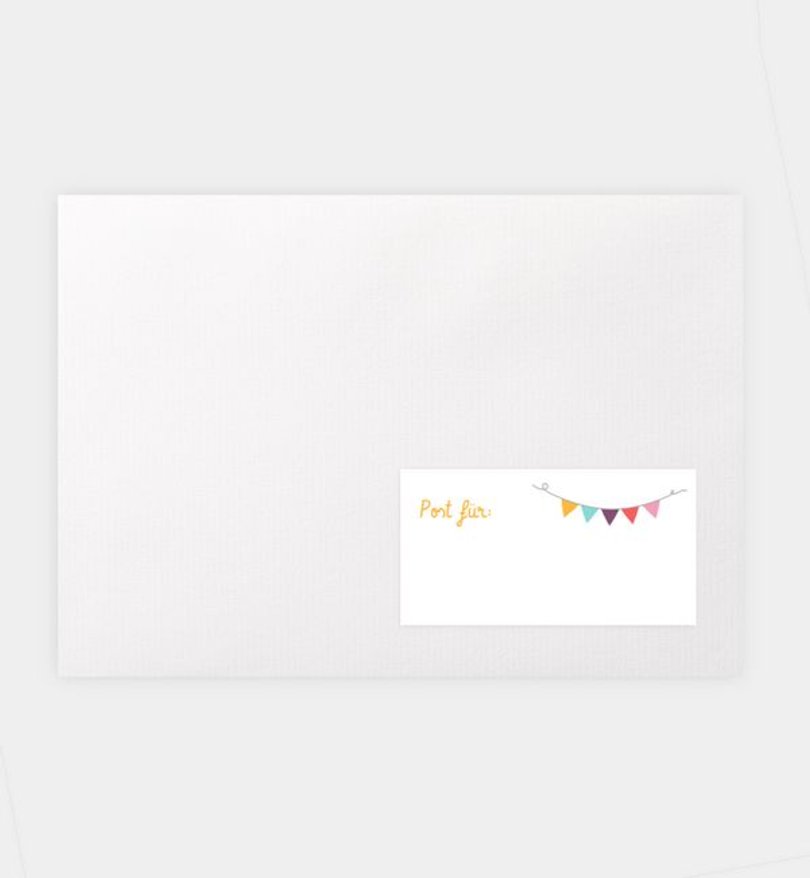 Empfängeraufkleber Kindergeburtstag Girlande