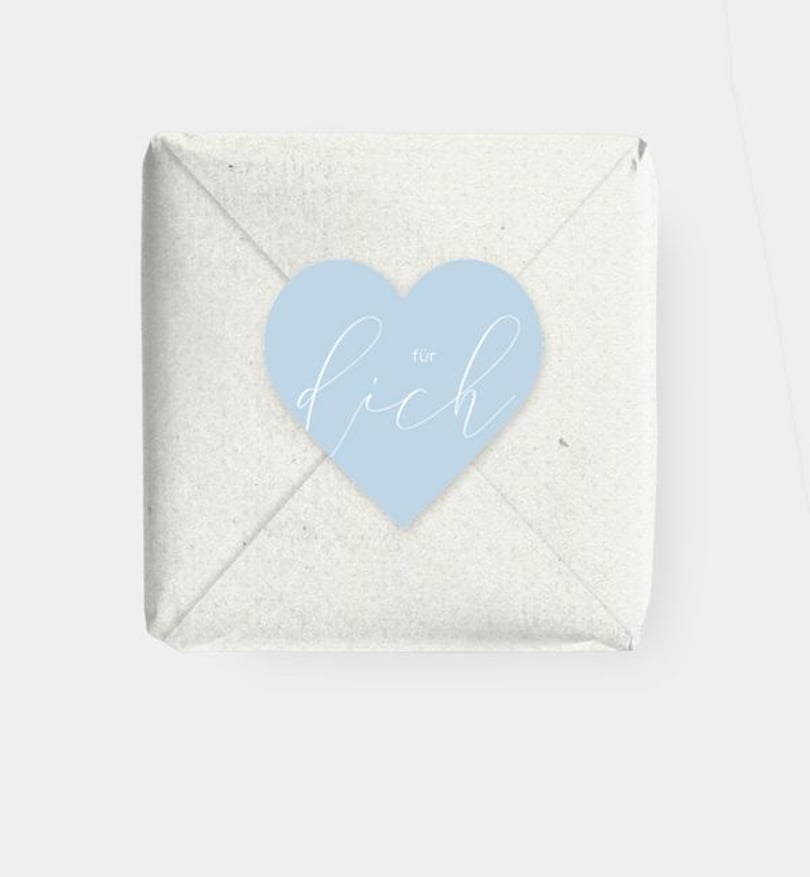 Geschenkaufkleber Taufe Himmlisch · Blau