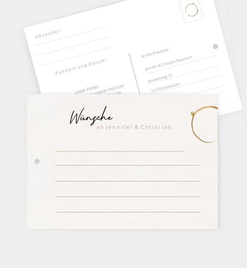 Ballonkarte Hochzeit Ringe