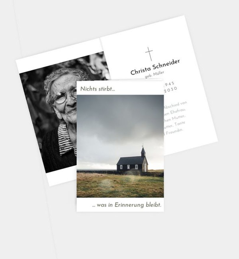 Sterbebilder Trauer Kapelle