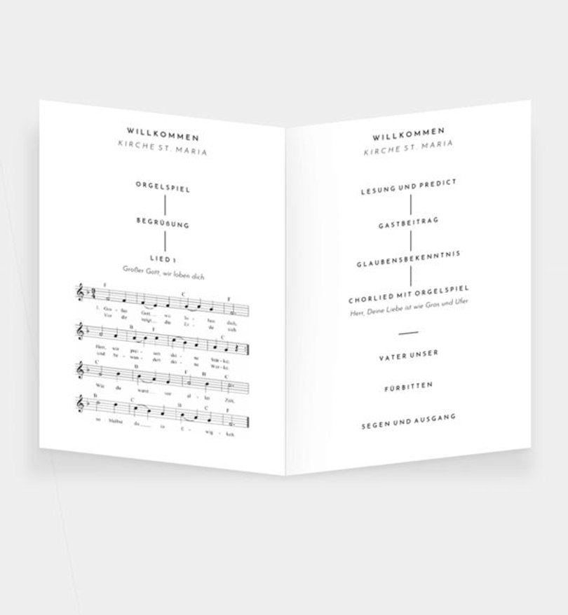 Einleger - Kirchenheft Hochzeit Polaroid