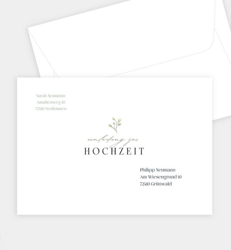 Briefumschlag Hochzeit Tender Love