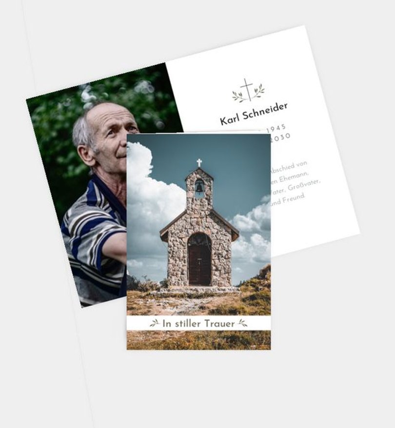 Sterbebilder Trauer Steinerne Kapelle