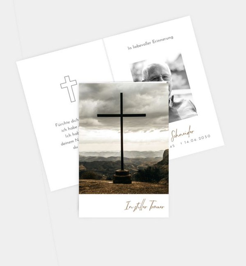 Sterbebilder Trauer Gipfelkreuz