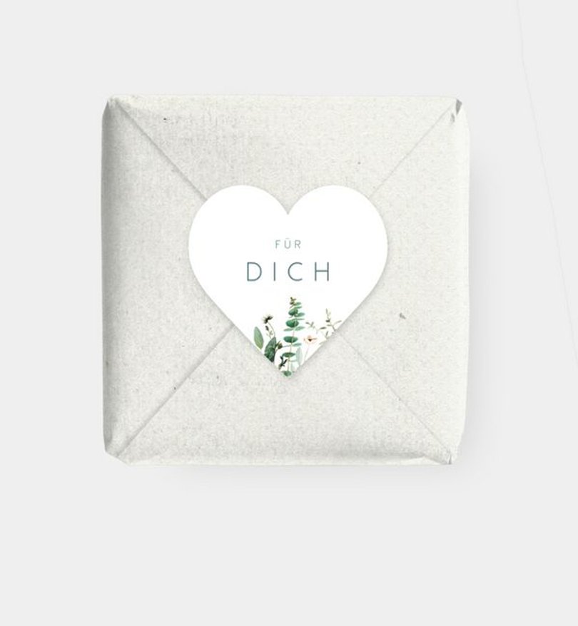Geschenkaufkleber Hochzeit Greenbouquet