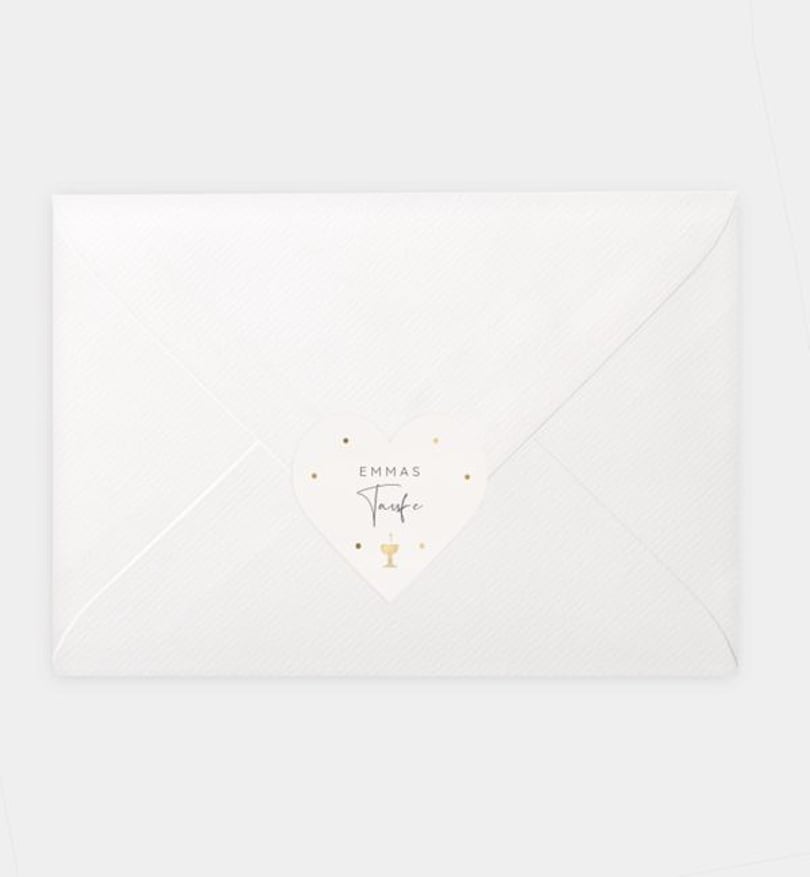 Siegelsticker Taufe Aquarell Muster
