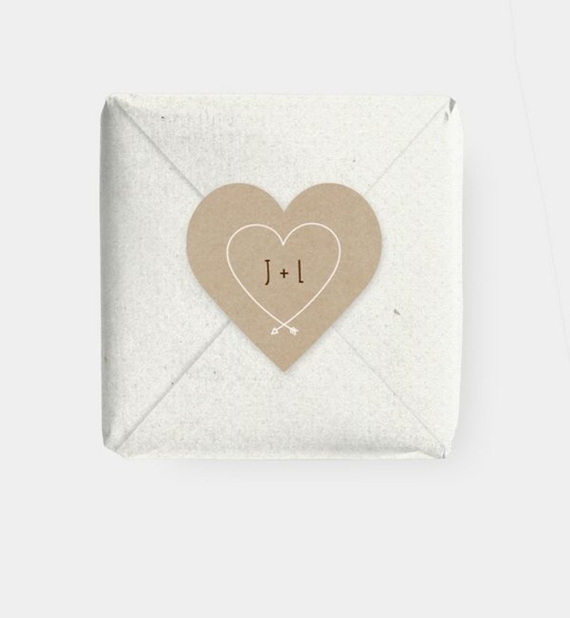 Geschenkaufkleber Hochzeit Herzblatt