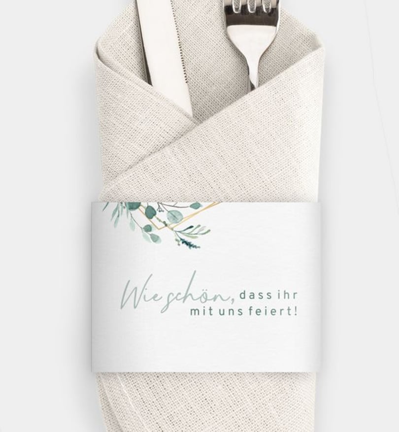 Besteck Servietten-Zubehör Hochzeit Sommerduft