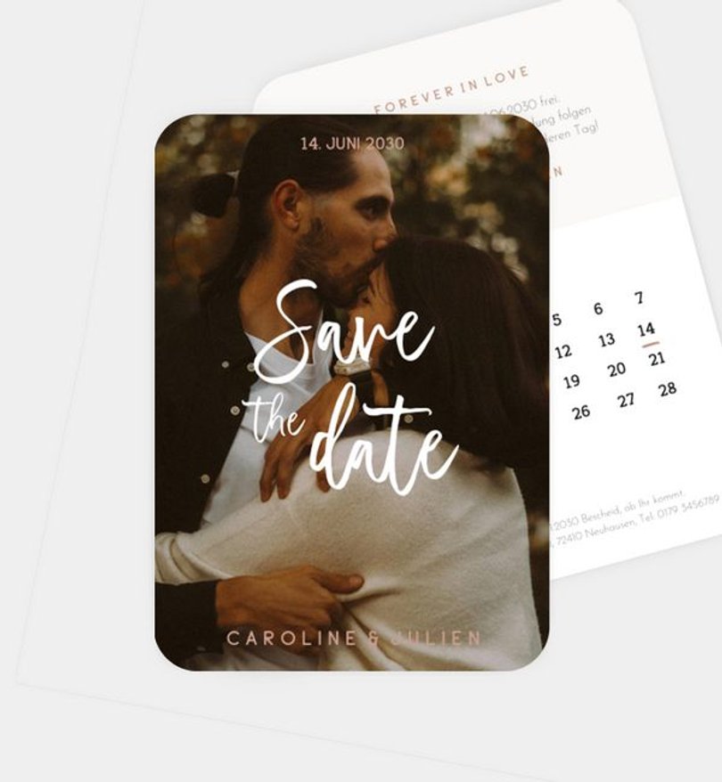 Save-The-Date Karte Hochzeit Unser Tag