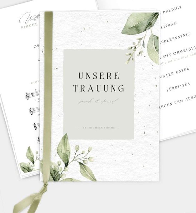 Kirchenheft Hochzeit Tender Love