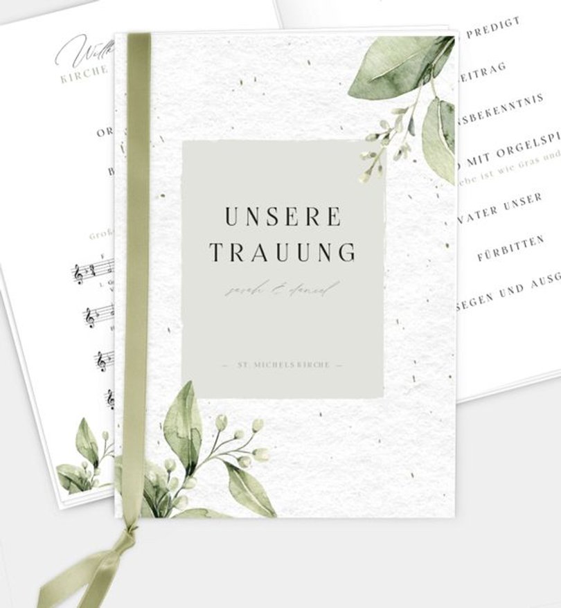 Kirchenheft Hochzeit Tender Love