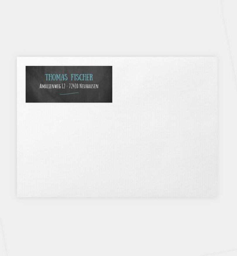 Absenderaufkleber Geburtstag Blackboard