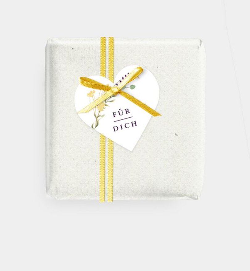 Geschenkanhänger Geburt Blütengarten