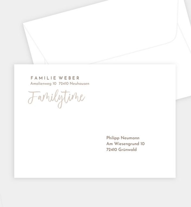 Briefumschlag Geburt Auf ins Leben