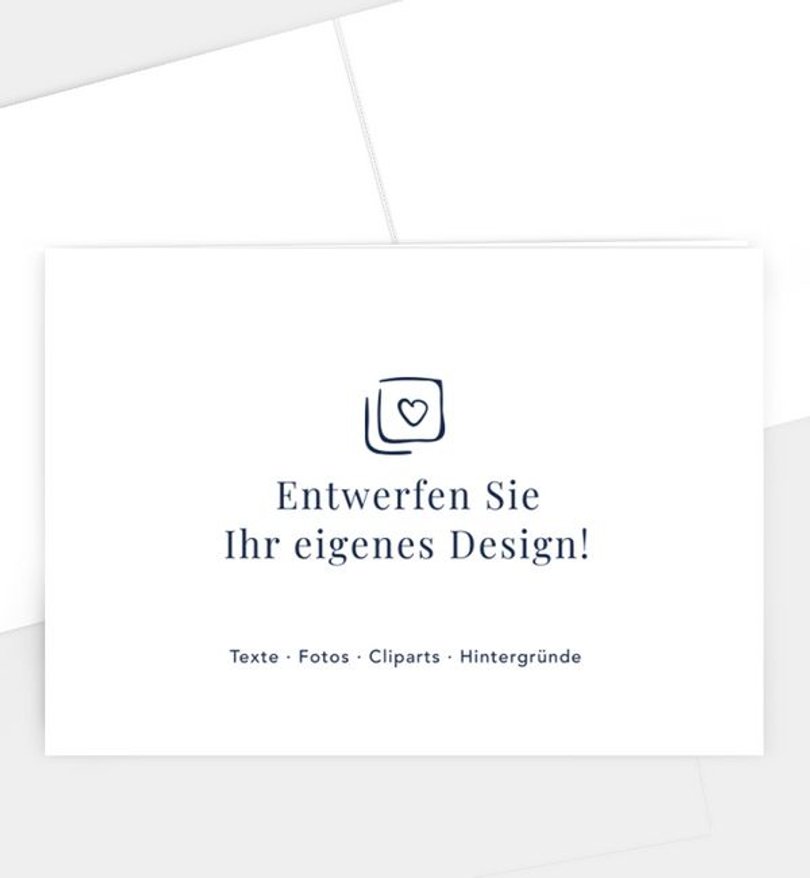 Einladungskarte Hochzeit Blanko Design