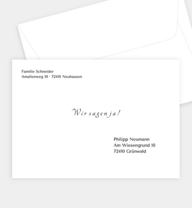 Briefumschlag Hochzeit Classic Wedding