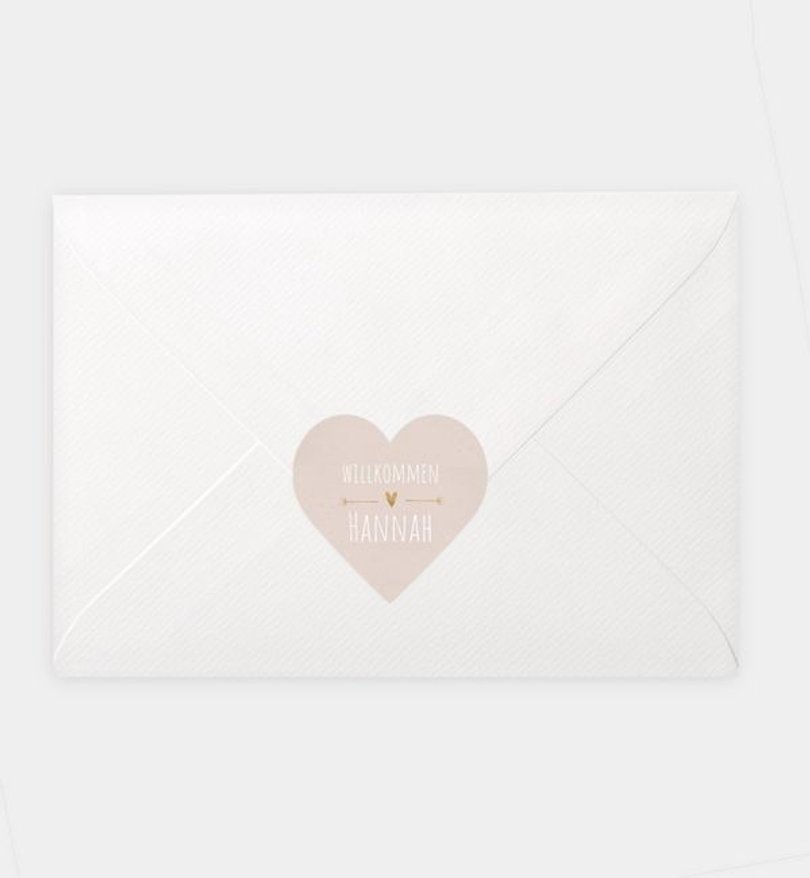 Siegelsticker Geburt Vintage Love · Crafty
