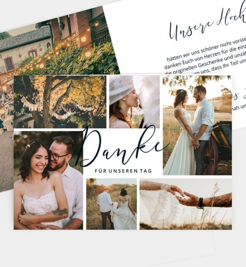 Dankeskarte Hochzeit Einzelstück
