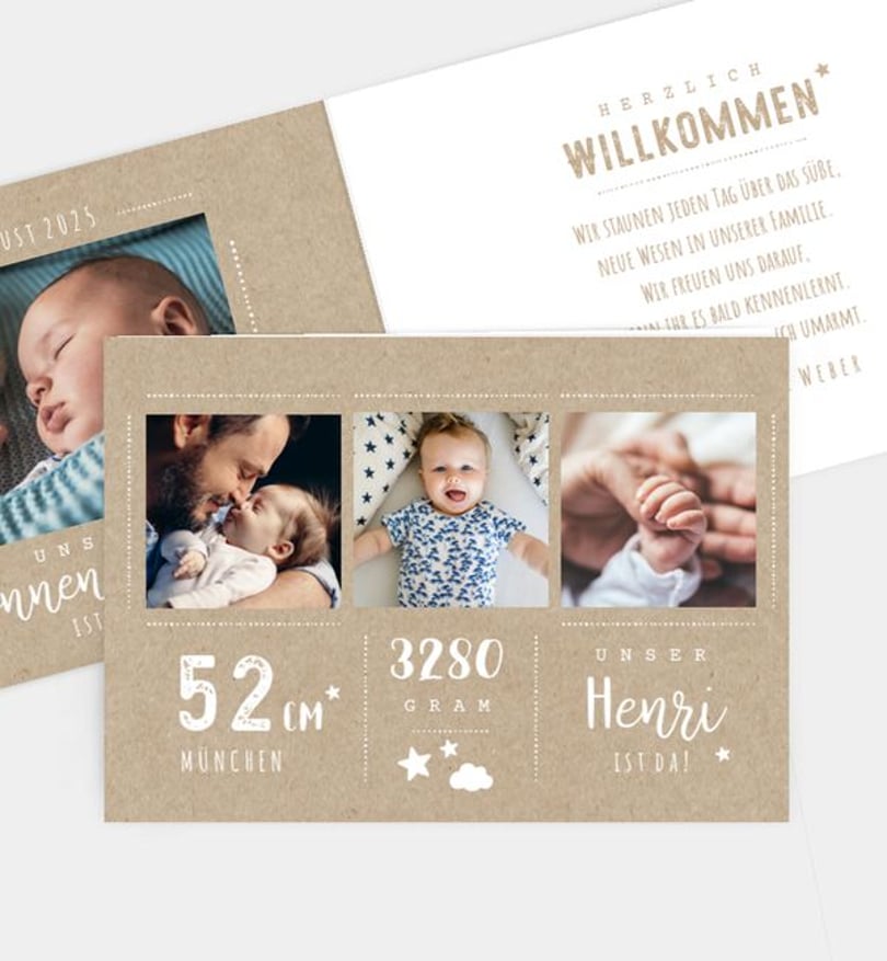Geburtsanzeige Geburt Unser Sonnenschein · Crafty