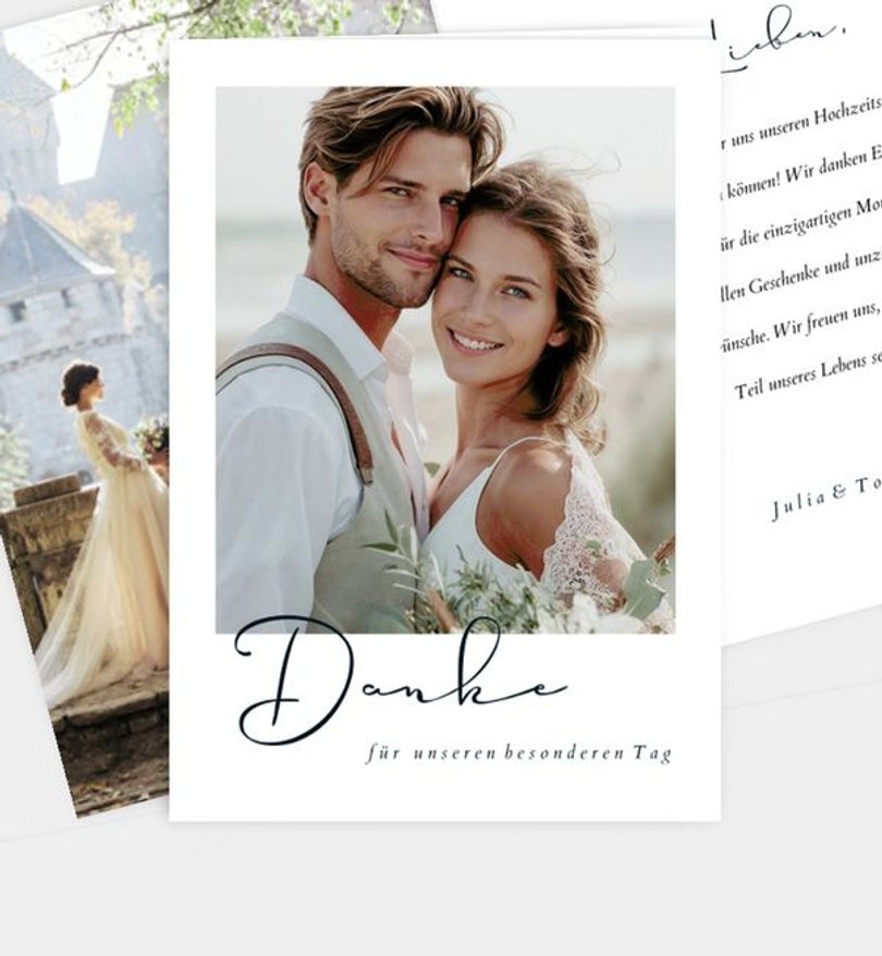 Dankeskarte Hochzeit Sweet Moment