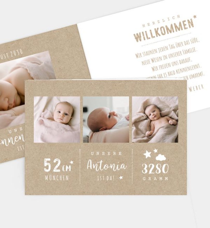 Geburtsanzeige Geburt Unser Sonnenschein · Crafty
