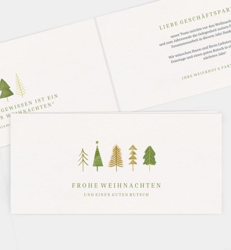 Weihnachtskarte Weihnachten geschäftlich Zauberwald