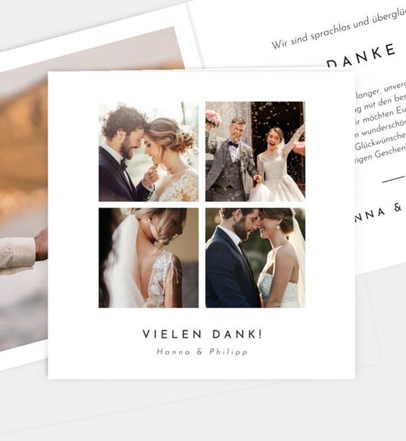 Dankeskarte Hochzeit Polaroid