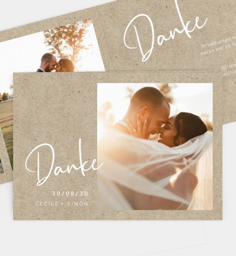 Dankeskarte Hochzeit Only Us