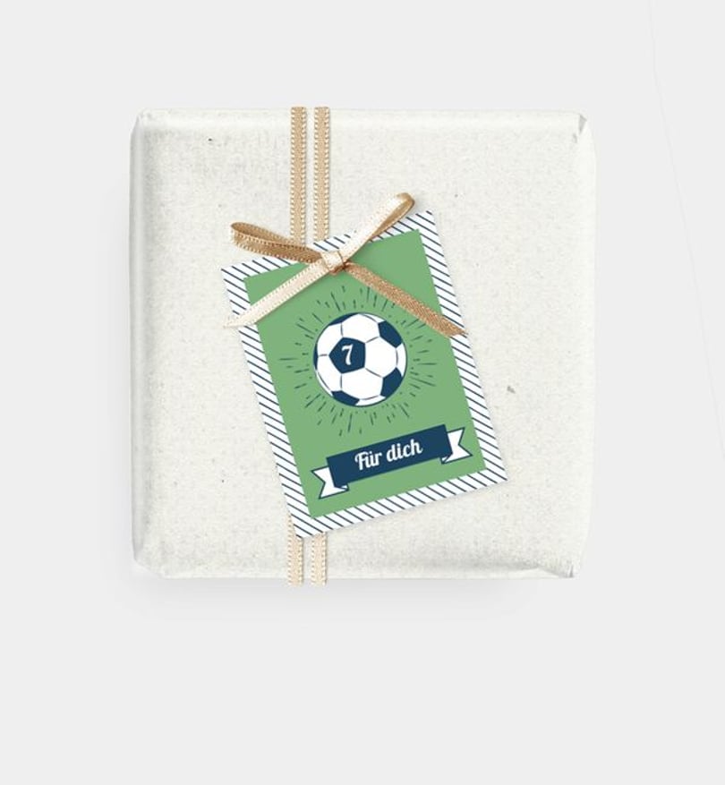 Geschenkanhänger Kindergeburtstag Fussball