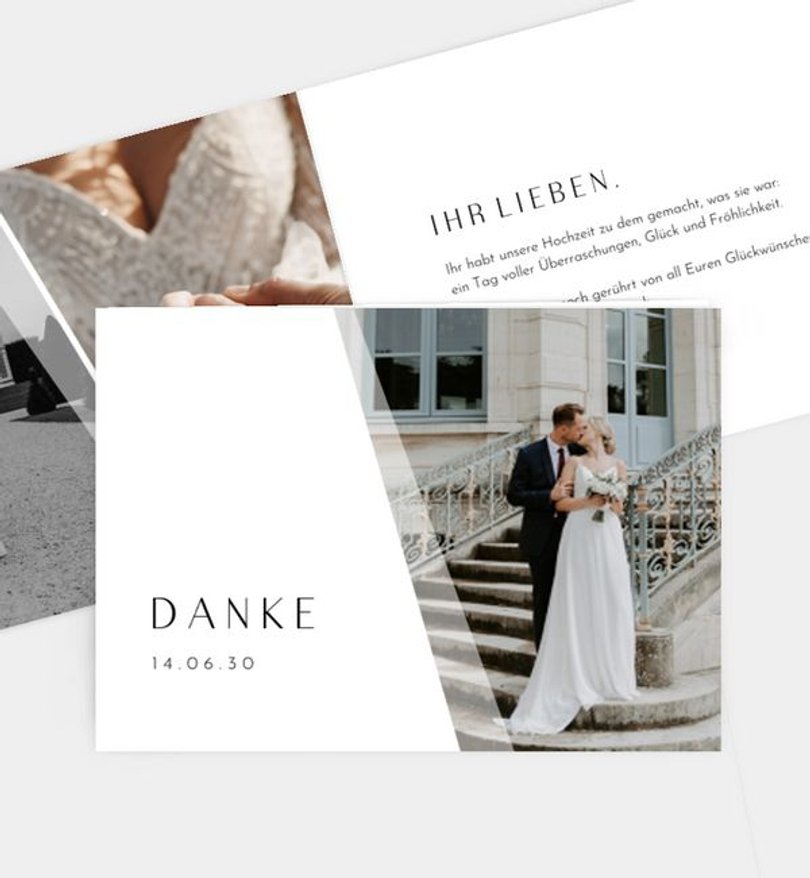 Dankeskarte Hochzeit Loire