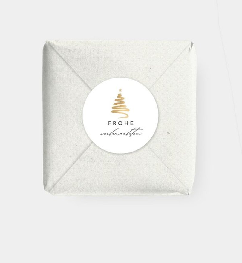 Geschenkaufkleber Geschäftlich Golden Tree