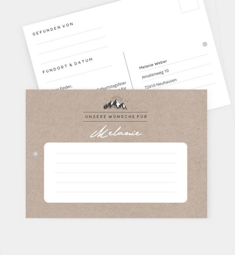 Ballonkarte Geburtstag Bergliebe