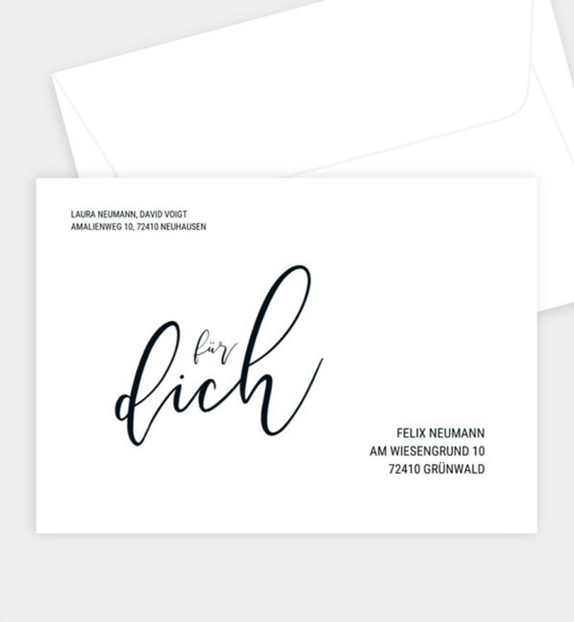 Briefumschlag Hochzeit Modern Romance