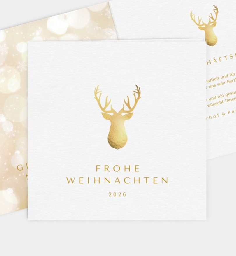 Weihnachtskarte Weihnachten geschäftlich Glänzender Gruß · Crafty