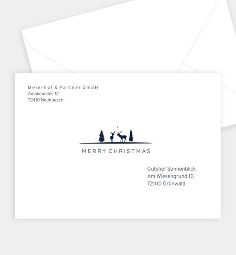 Briefumschlag Weihnachten Stille Nacht