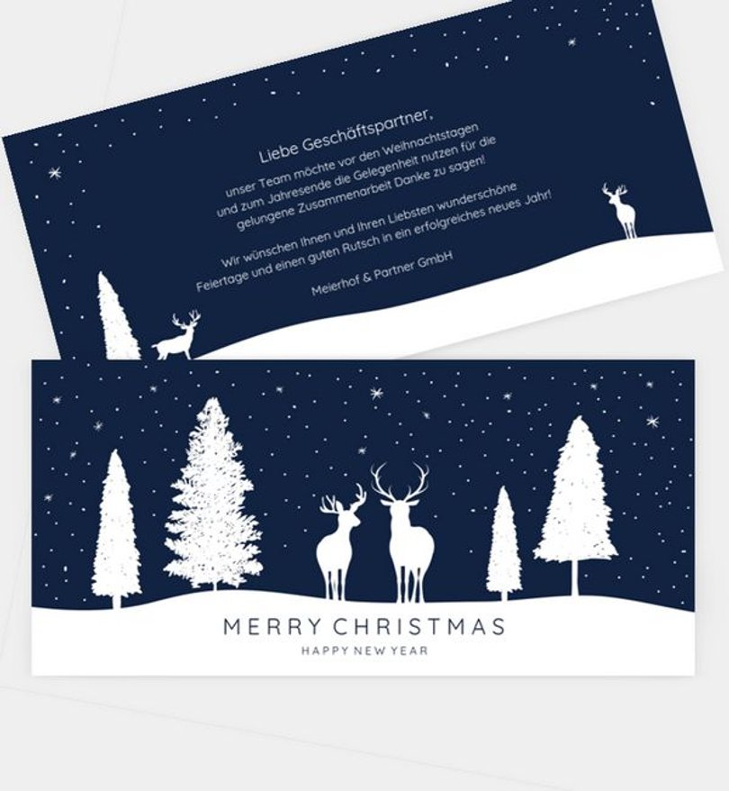 Weihnachtskarte Weihnachten geschäftlich Stille Nacht