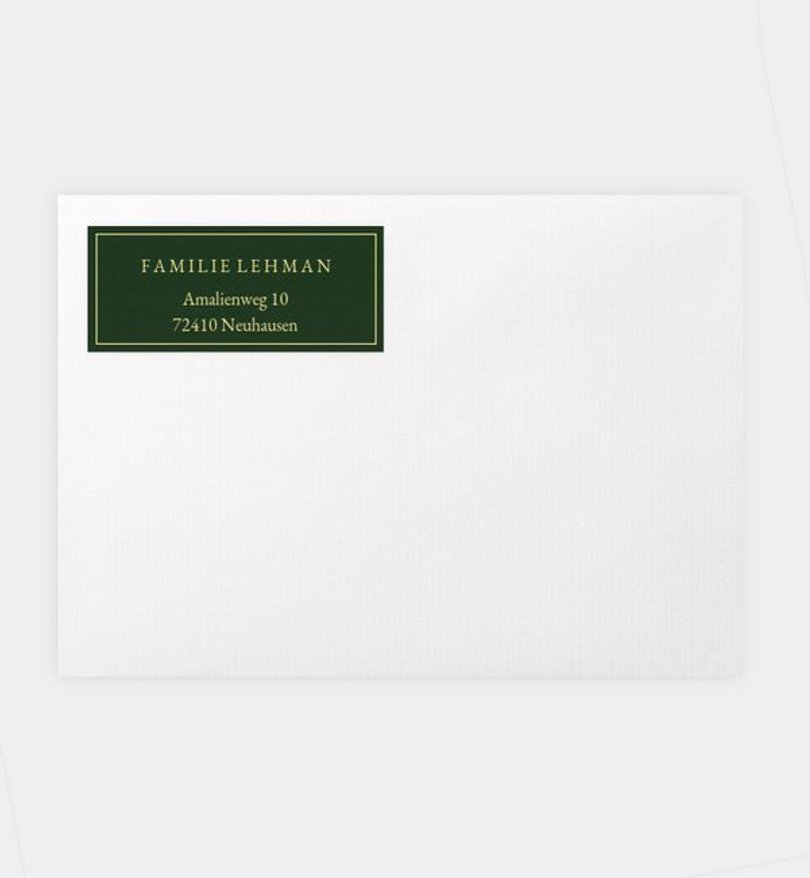 Absenderaufkleber Weihnachten Evergreen