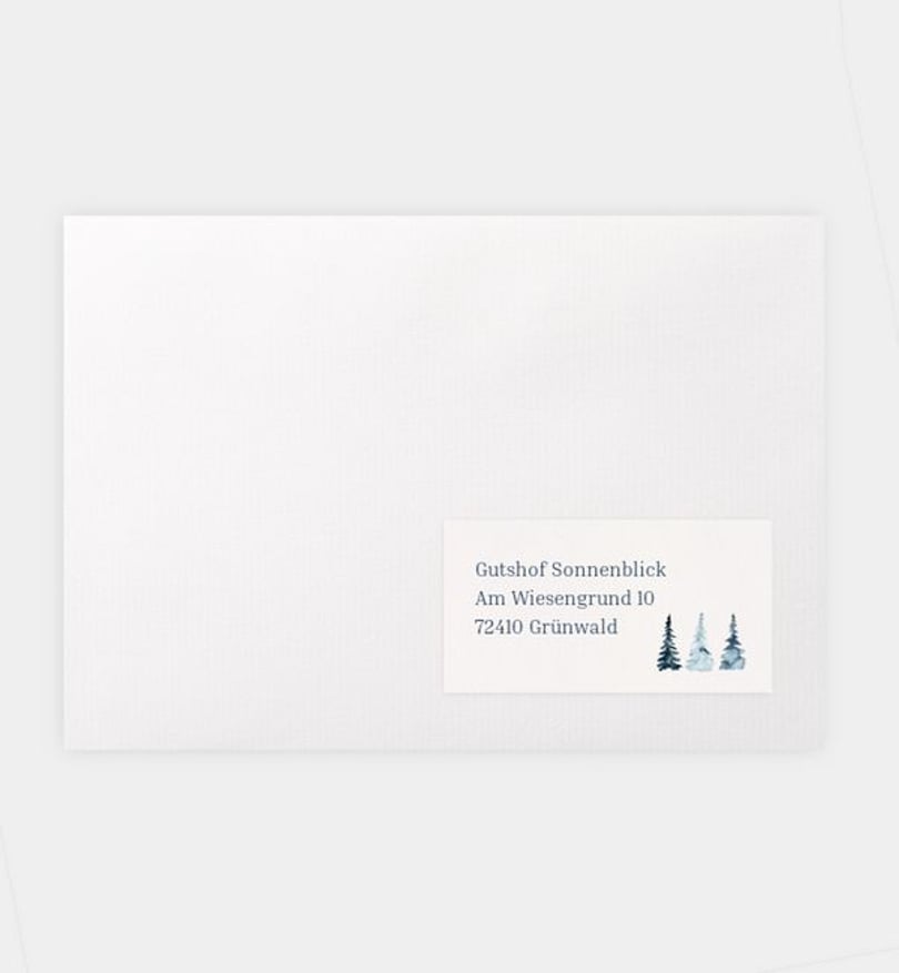 Empfängeraufkleber Weihnachten Geschäftlich Baumreigen