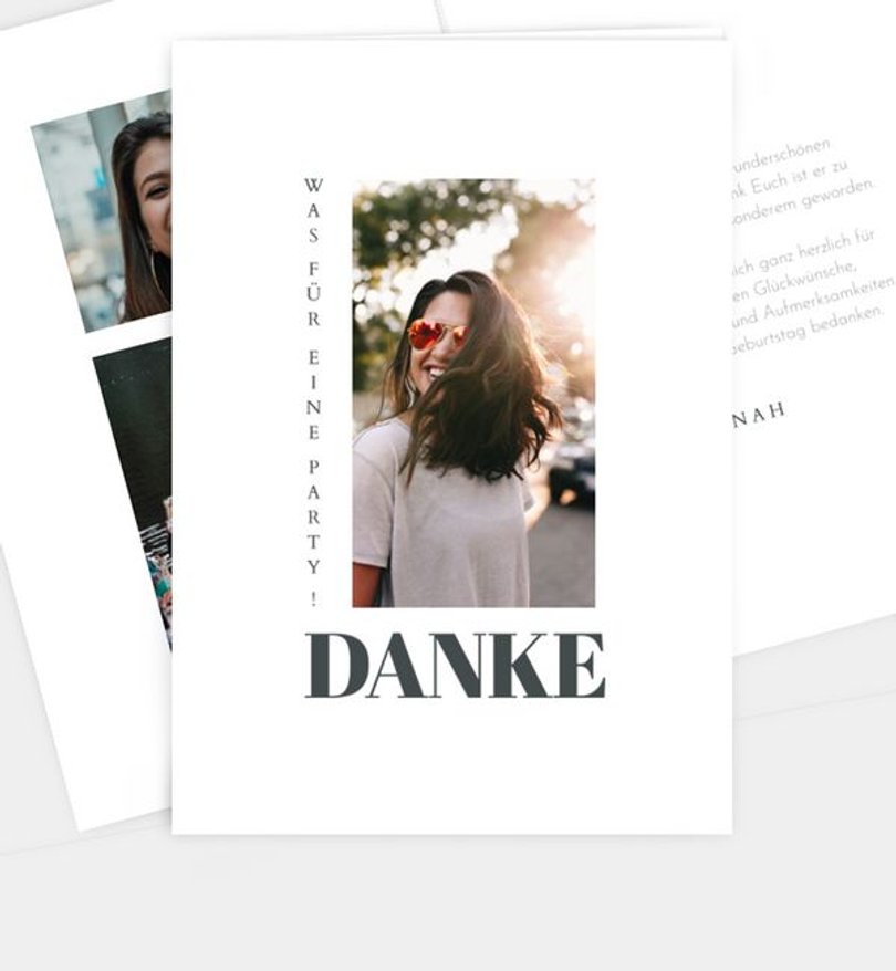 Dankeskarte Geburtstag Birthdayshape