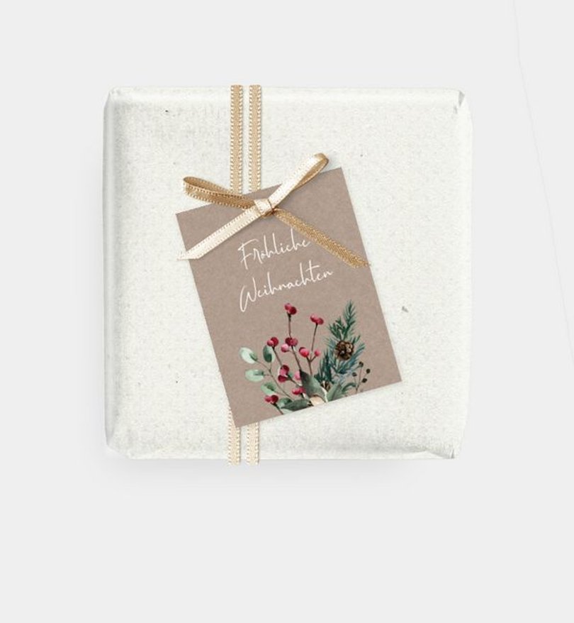 Geschenkanhänger Geschäftlich Crafty Green · Vintage