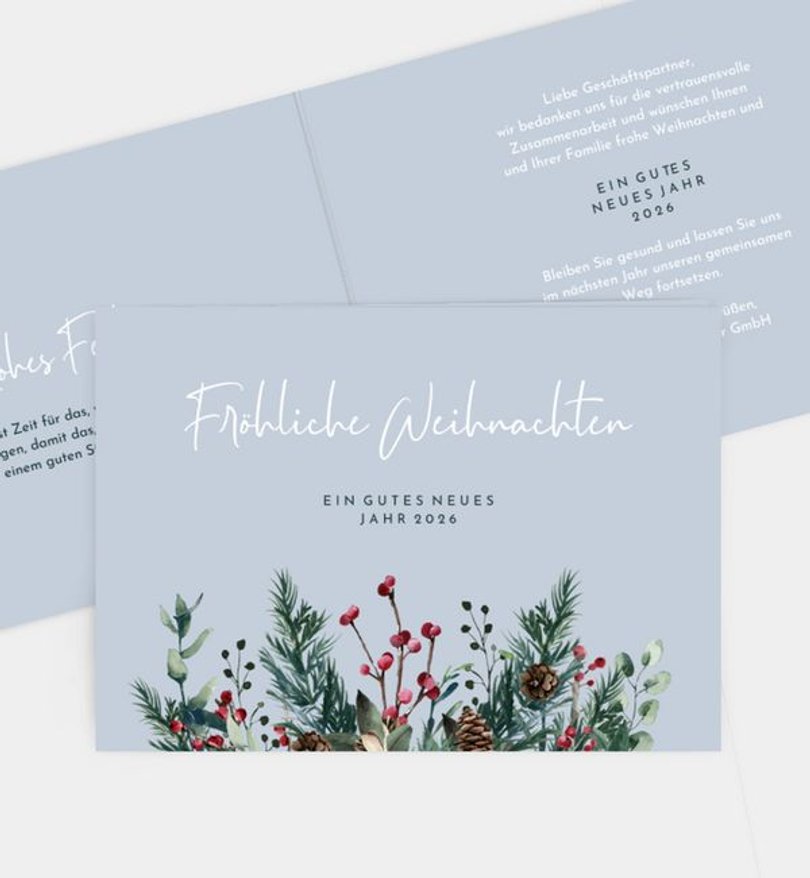 Weihnachtskarte Weihnachten geschäftlich Crafty Green