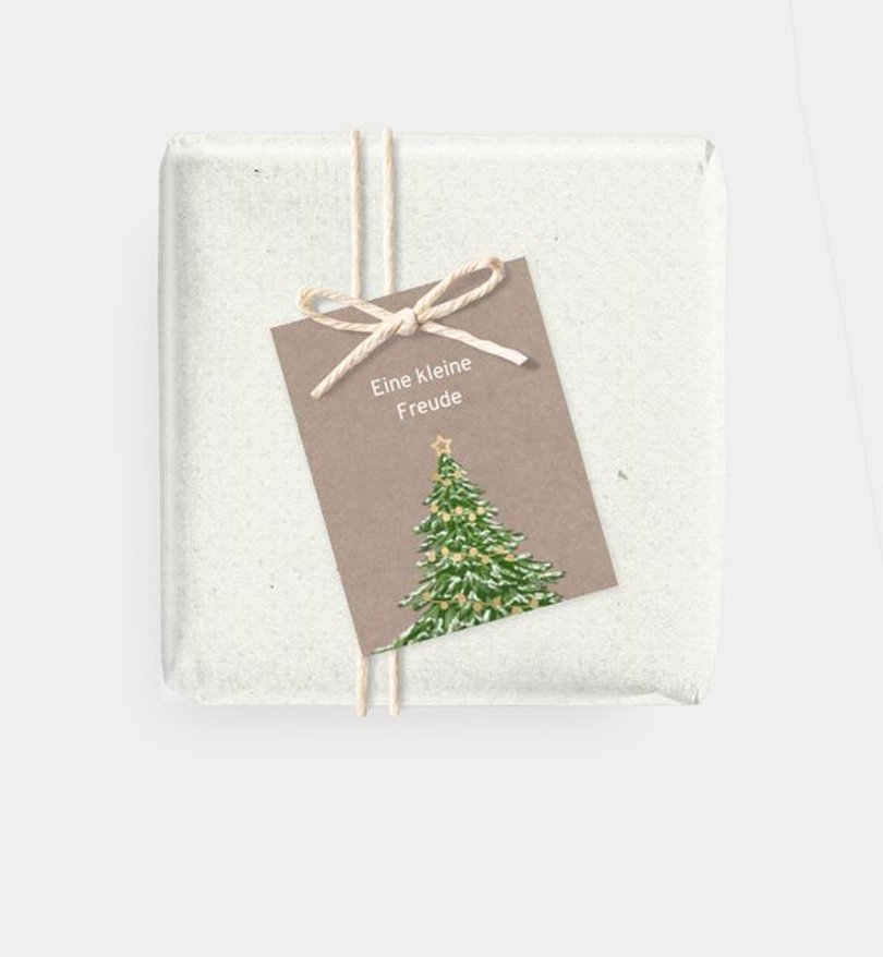 Geschenkanhänger Geschäftlich Weihnachtsbaum · Vintage