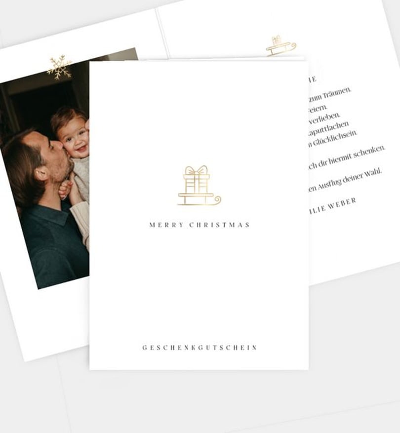 gutscheinkarte Weihnachten Simple Christmas