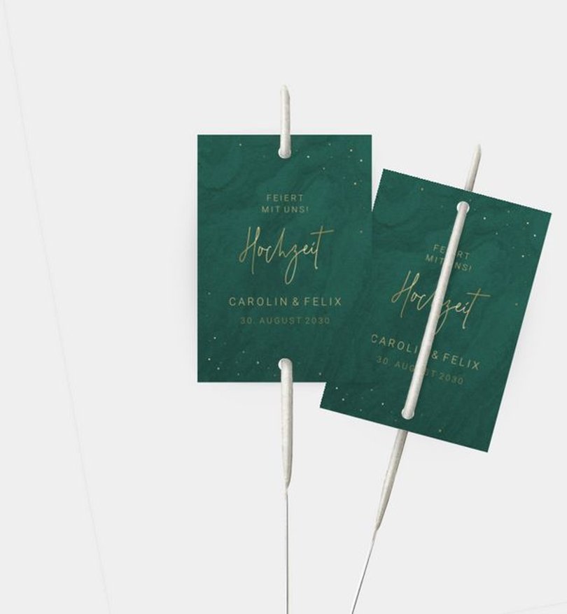 Wunderkerzenetikett Hochzeit Sparkling night