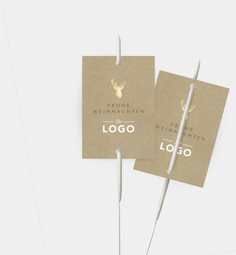 Wunderkerzenetikett Geschäftlich Glänzender Gruß · Crafty