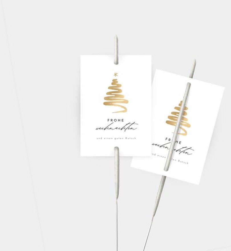 Wunderkerzenetikett Geschäftlich Golden Tree