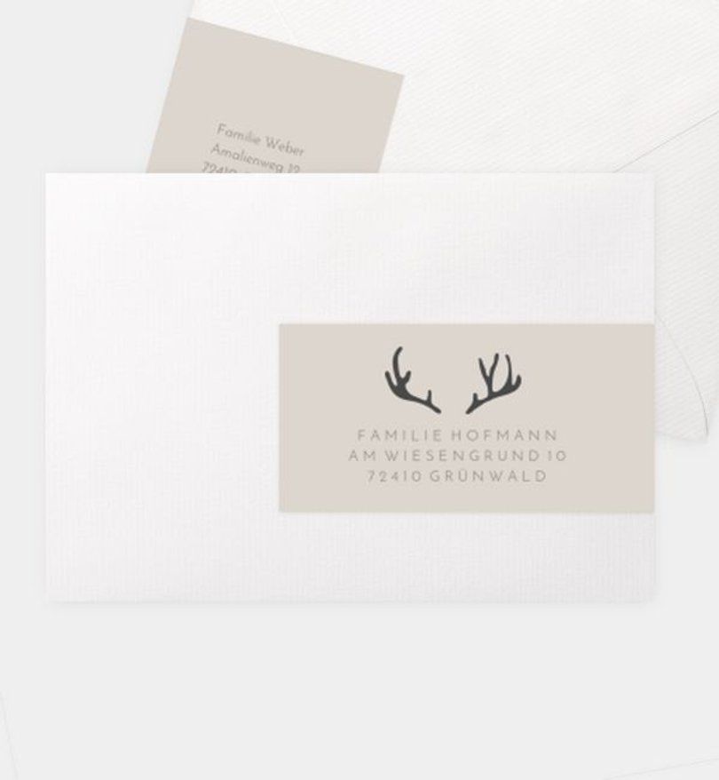 Adressaufkleber Weihnachten Rudolph