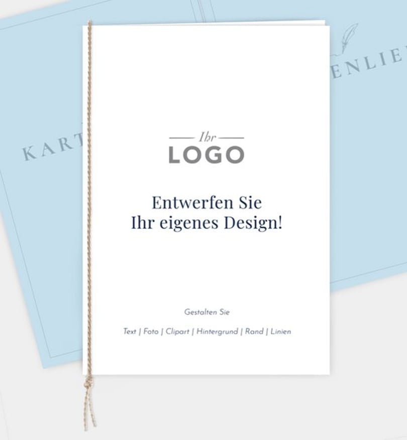 Menükarte Weihnachten Geschäftlich Blanko Design